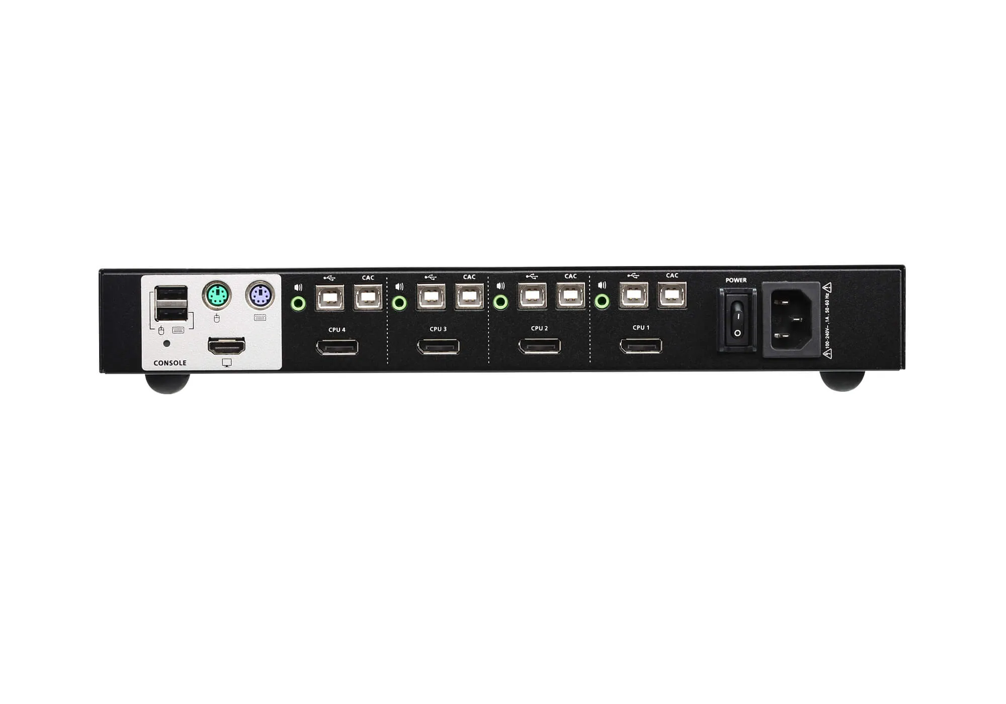 Aten KVM-Switch 4-fach Audio/DP(Displayport), USB, Secure