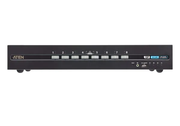 Aten KVM-Switch  8-fach Audio/DP(Displayport), USB, Secure KVM-Switch mit CAC (PSD PP v4.0-konform)