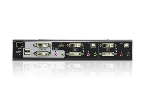 Aten KVM-Switch  2/2-fach Audio/DVI/USB, für Dual-Port DVI