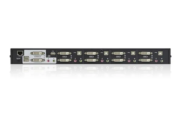 Aten KVM-Switch  4/2-fach Audio/DVI/USB, für Dual-Port DVI