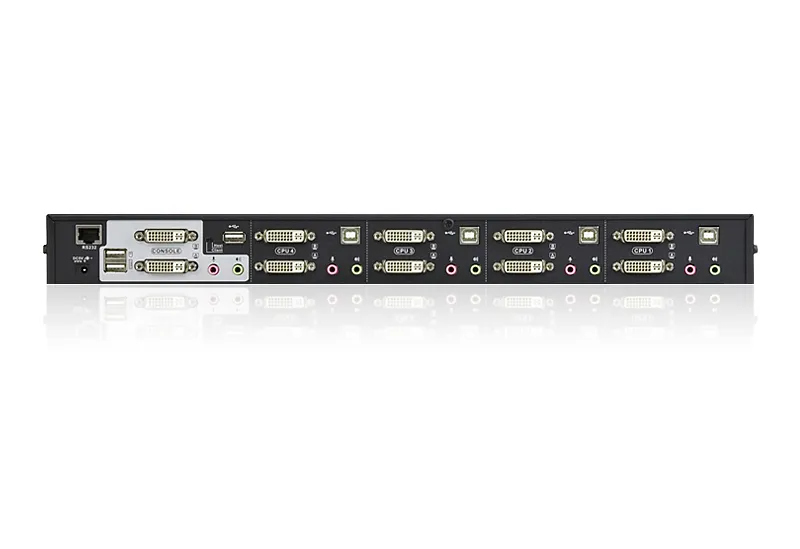 Aten KVM-Switch 4/2-fach Audio/DVI/USB, für Dual-Port DVI Aten KVM-Switch 4/2-fach Audio/DVI/USB, für Dual-Port DVI
