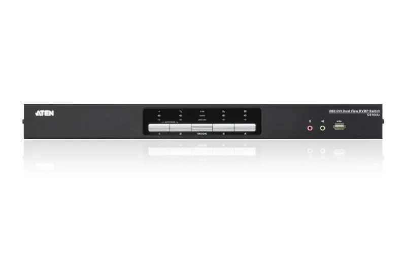 Aten KVM-Switch 4/2-fach Audio/DVI/USB, für Dual-Port DVI Aten KVM-Switch 4/2-fach Audio/DVI/USB, für Dual-Port DVI