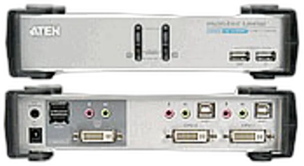 Aten KVM-Switch  2-f. Audio/VGA/USB/DVI
