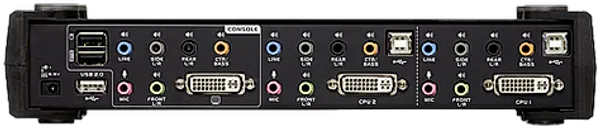 Aten KVM-Switch  2-f. Audio/USB/DVI