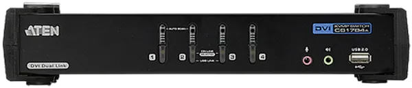 Aten KVM-Switch  4-f. Audio/USB/DVI