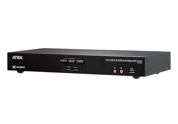 Aten KVM-Switch  2-fach Audio/HDMI, USB, Dual Display