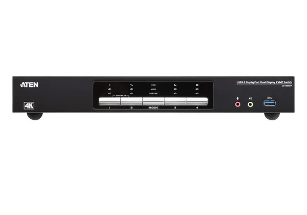 Aten KVM-Switch  4/2-fach Audio/DP/USB, Dual-Port, Display Port