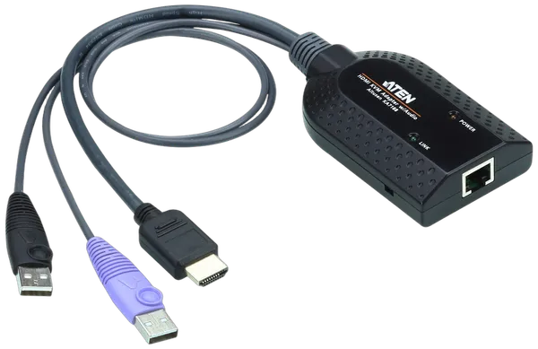 Aten KVM-Switch.zbh.Adapter Cable TPUSB+HDMI,  (unterstützt Smart Card Leser und Audio De-Embedder)