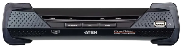 Aten KVM-Extender, over IP, Dual-Display KVM(nur Receiver), DVI-I