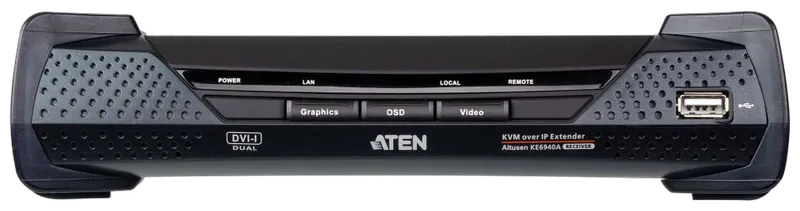 Aten KVM-Extender, over IP, Dual-Display KVM(nur Receiver), DVI-I