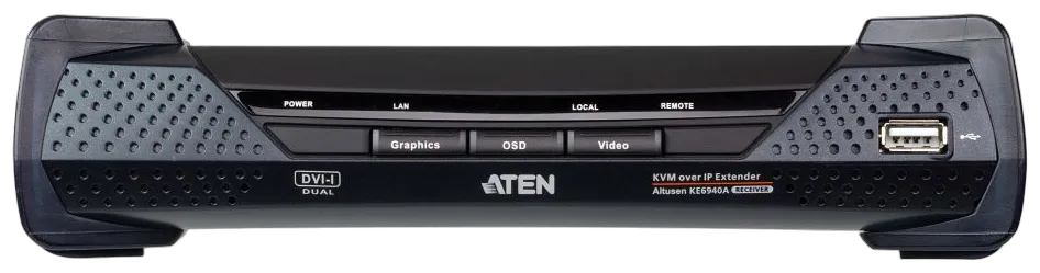 Aten KVM-Extender, over IP, Dual-Display KVM(nur Receiver), DVI-I Aten KVM-Extender, over IP, Dual-Display KVM(nur Receiver), DVI-I