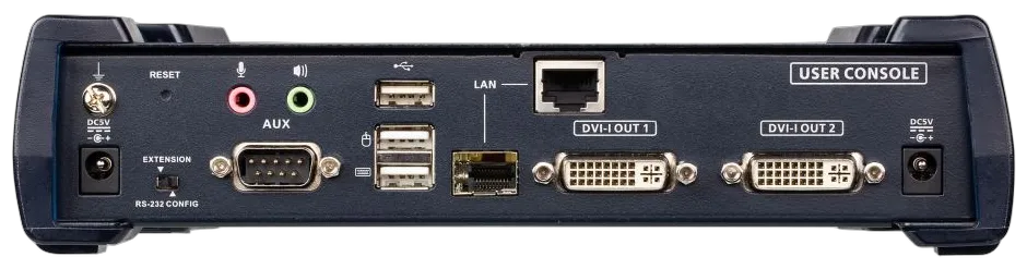 Aten KVM-Extender, over IP, Dual-Display KVM(nur Receiver), DVI-I Aten KVM-Extender, over IP, Dual-Display KVM(nur Receiver), DVI-I