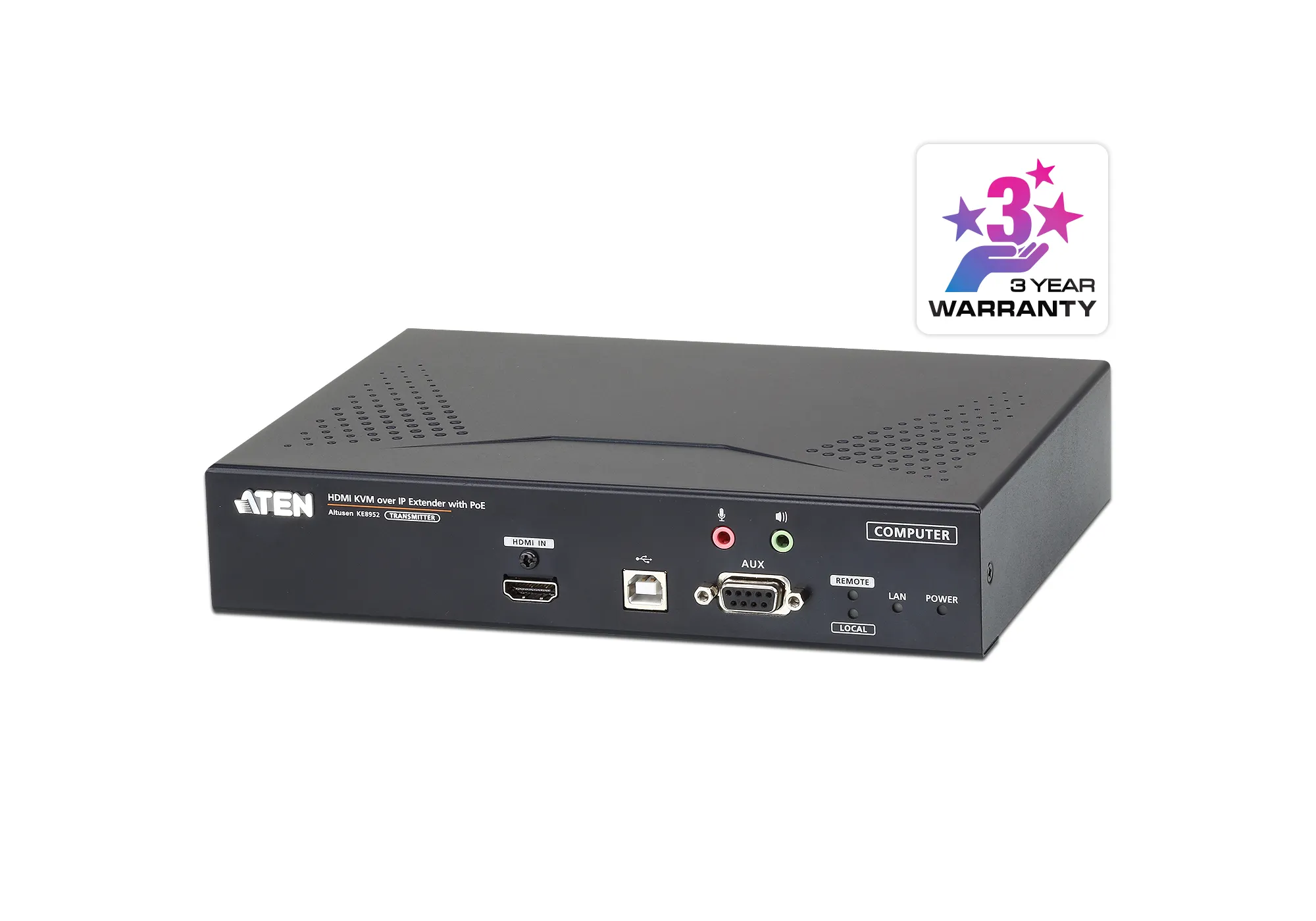 Aten KVM-Switch, 4K HDMI Einzeldisplay KVM over IP with PoE Sender Aten KVM-Switch, 4K HDMI Einzeldisplay KVM over IP with PoE Sender