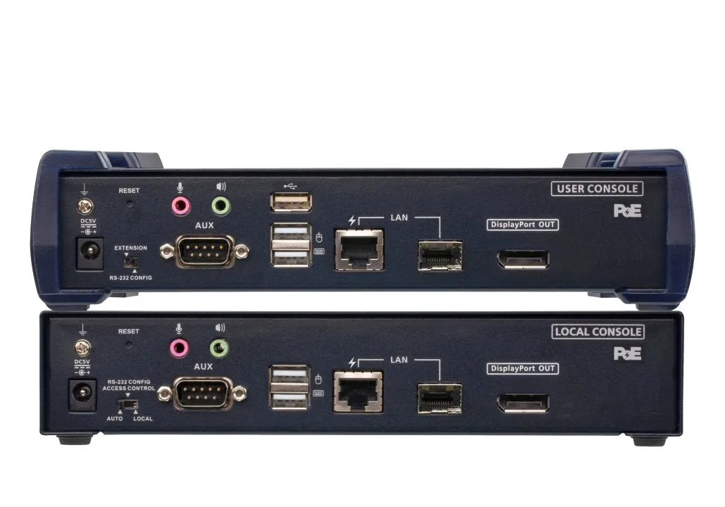 Aten KVM-Switch  DP(Displayport)/USB/Audio, über IP, 4K, with PoE