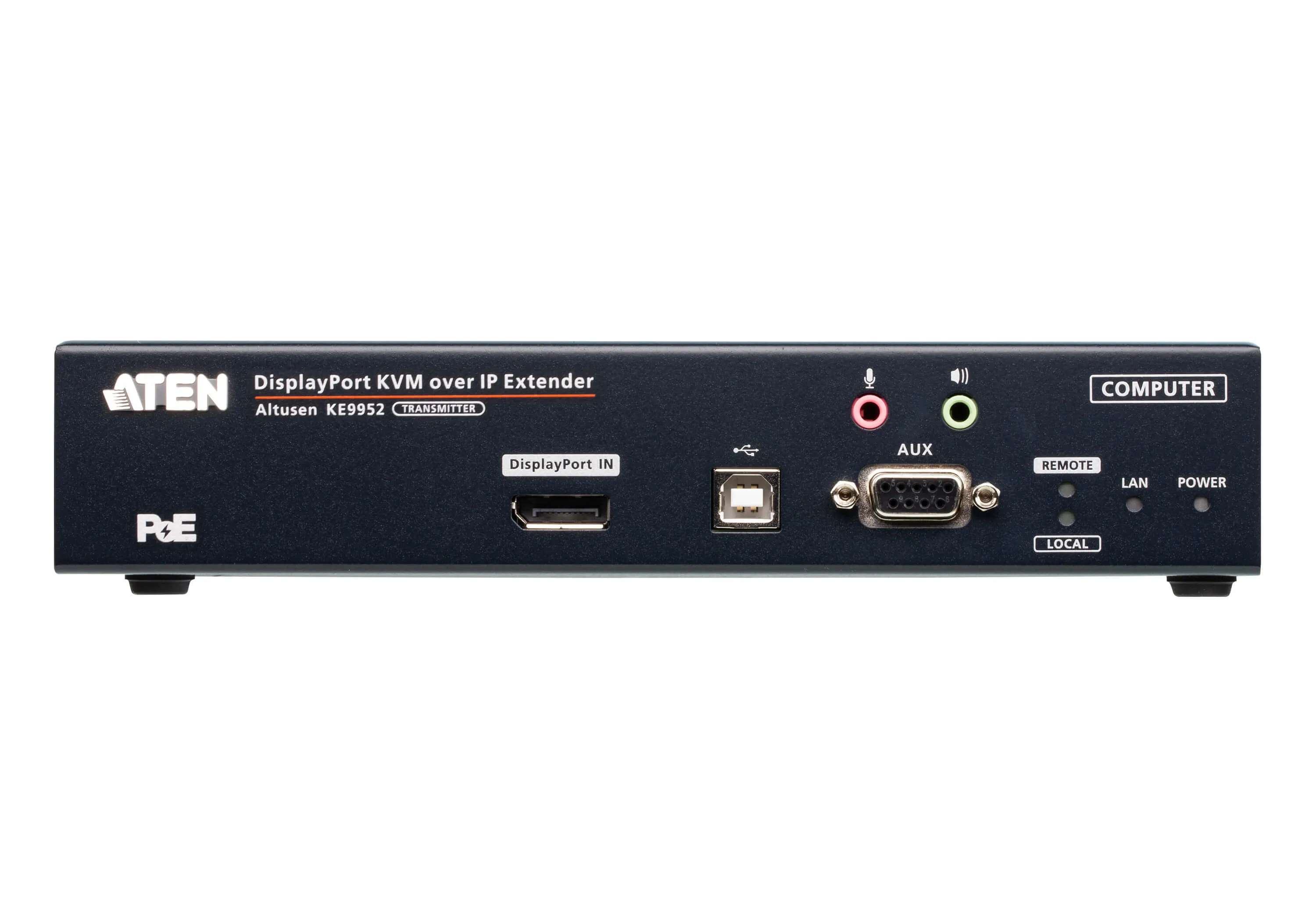 Aten KVM-Switch  DP(Displayport)/USB/Audio, über IP, 4K, with PoE