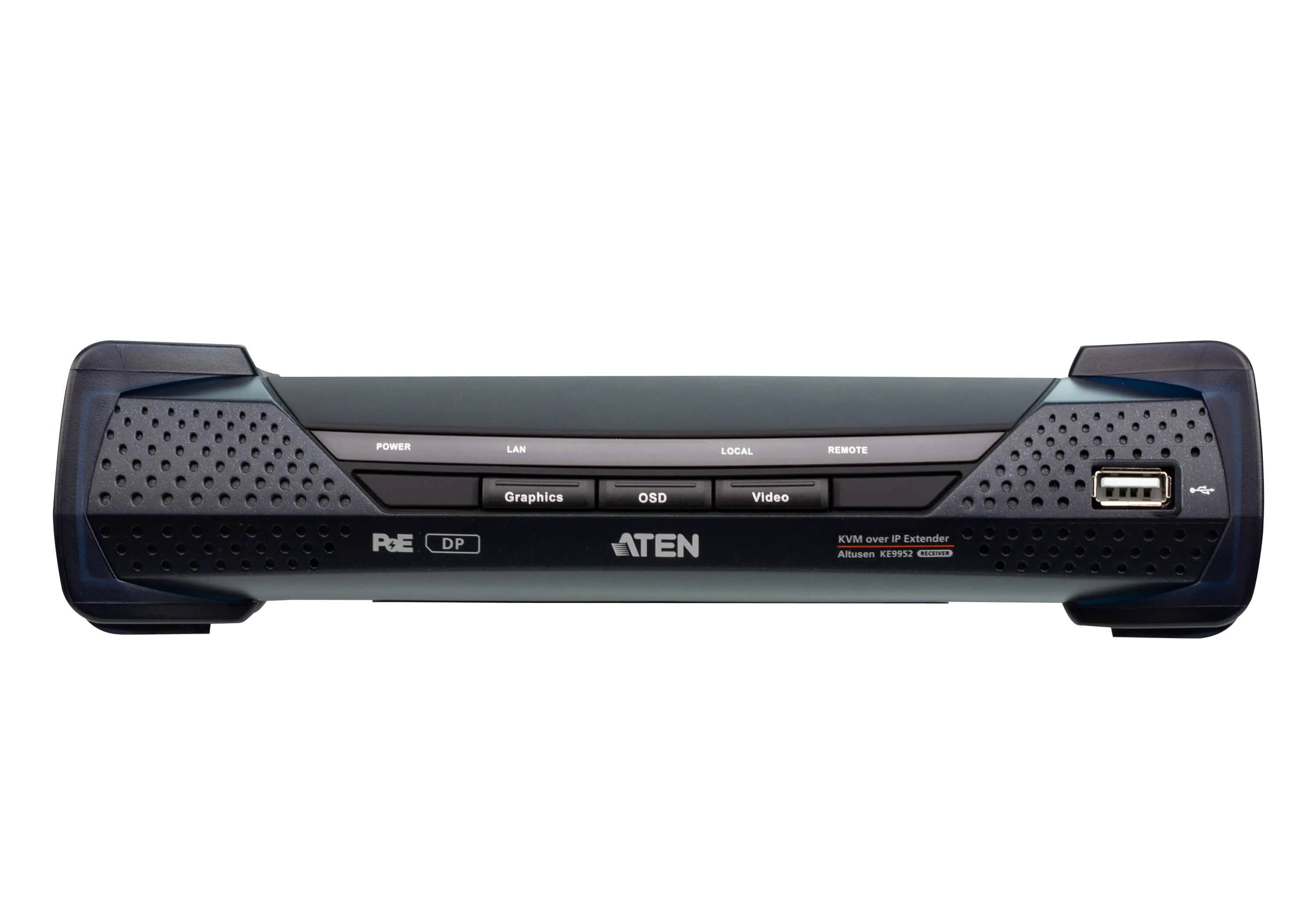 Aten KVM-Switch  DP(Displayport)/USB/Audio, über IP, 4K, with PoE