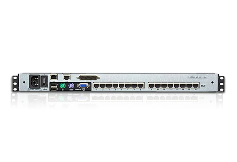 Aten KVM/TFT 16-fach, 19" 1HE, incl.KVM/TFT 19", Deutsch, Dual Rail, LAN(IP)