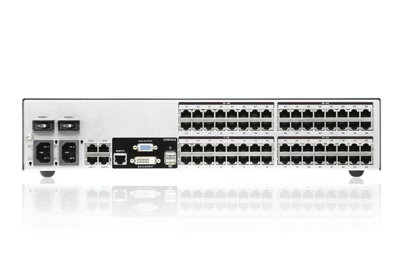 Aten KVM-Switch 64-fach, LAN(IP-fähig), 1xlocal + 8x Remote User, Virual Media Aten KVM-Switch 64-fach, LAN(IP-fähig), 1xlocal + 8x Remote User, Virual Media