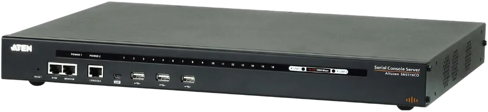 Aten Serial-Switch 16-fach , LAN(IP), mit Dual-Strom Aten Serial-Switch 16-fach , LAN(IP), mit Dual-Strom