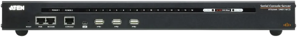 Aten Serial-Switch 16-fach , LAN(IP), mit Dual-Strom Aten Serial-Switch 16-fach , LAN(IP), mit Dual-Strom