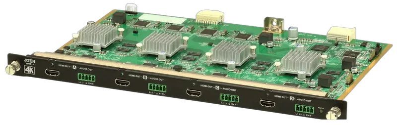 Aten Matrix Switch, zbh. Modul, HDMI-Ausgabekarte mit Skalierer, 4-Port 4K