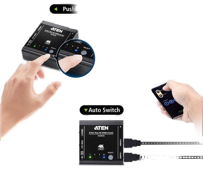 Aten KVM-Switch 3-fach HDMI Aten KVM-Switch 3-fach HDMI