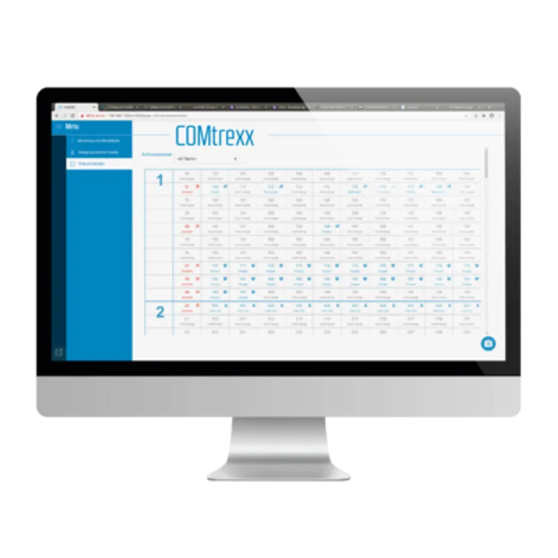 AUERSWALD COMtrexx Einzel-Floating-User-Lizenz auf Monitor mit COMtrexx-Softwareoberfläche und Benutzerdaten für 101-500