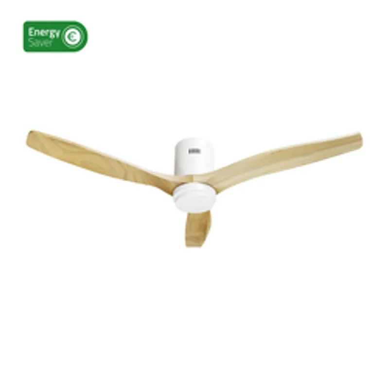 Hombli smarter Deckenventilator mit Licht, White & Light Wood