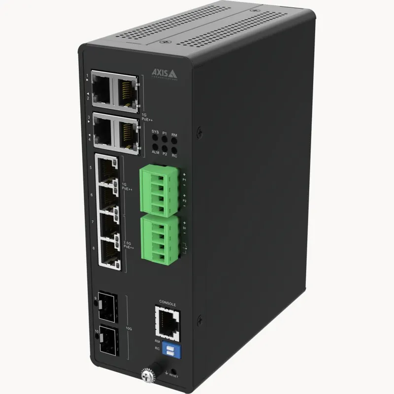 AXIS Zubehör Network Switch • D8208-R • Managed PoE++ Switch • 8-Port • Industrie