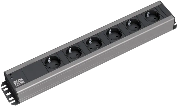 Bachmann Handwerkerleiste,  6xDosen(CEE7) -> Stecker(CEE7), 2m