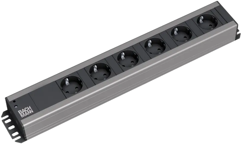 Bachmann Handwerkerleiste,  6xDosen(CEE7) -> Stecker(CEE7), 2m