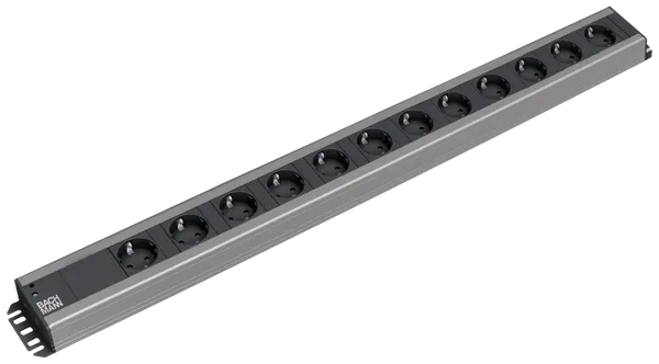 Bachmann Handwerkerleiste, 12xDosen(CEE7) -> Stecker(CEE7), 2m