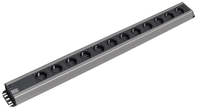 Bachmann Handwerkerleiste, 12xDosen(CEE7) -> Stecker(CEE7), 2m