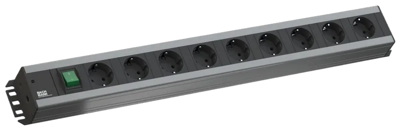 Bachmann Handwerkerleiste,  9xDosen(CEE7) -> Stecker(CEE7), 2m, Schalter