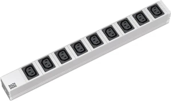 ALLNET 19"zbh. Steckdosenleiste, 9xKaltgeräte(C13)->Stecker(CEE7), 1HE, ALU, Bachmann