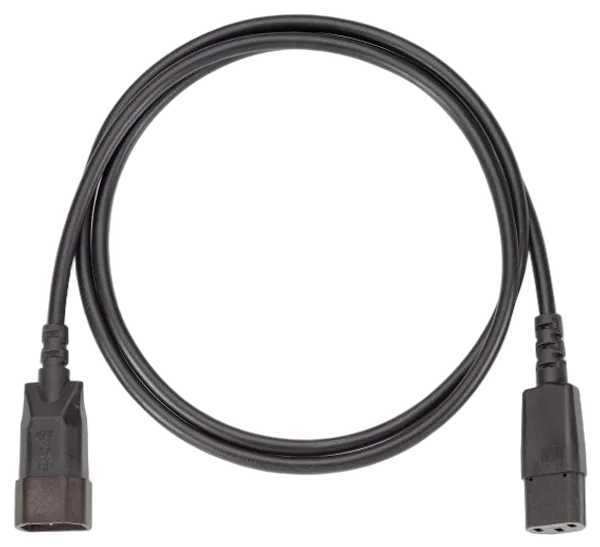 Bachmann Kabel, Verlängerung, Kupplung(C13)->Stecker(C14),  1.5m, schwarz