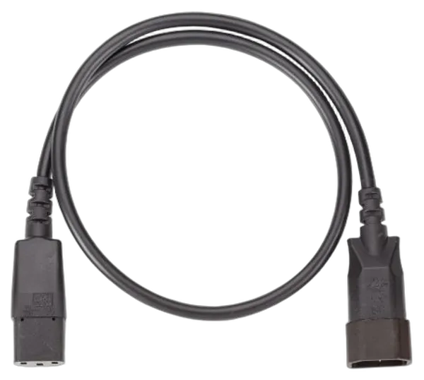 Bachmann Kabel, Verlängerung, Kupplung(C13)->Stecker(C14),  2.0m, schwarz