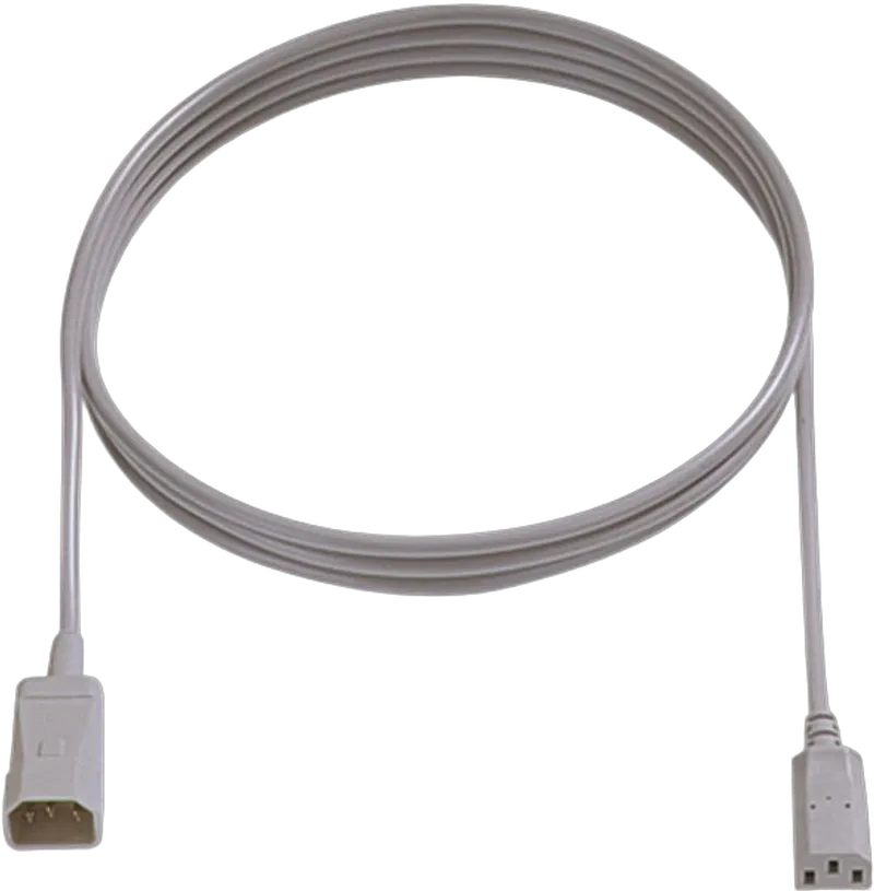 Bachmann Kabel, Verlängerung, Kupplung(C13)->Stecker(C14),  1.0m, grau,