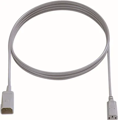 Bachmann Kabel, Verlängerung, Kupplung(C13)->Stecker(C14),  2.0m, grau