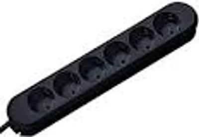 Bachmann Tischsteckdose, 6xDosen(CEE7)->Stecker(CEE7), 3m, Schwarz, SMART