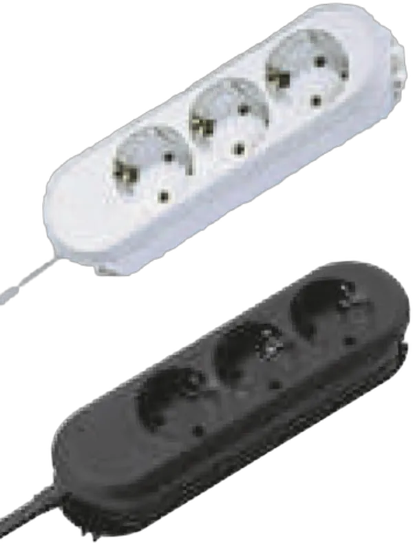 Bachmann Tischsteckdose, 3xDosen(CEE7)->Stecker(CEE7),  3m, Schwarz