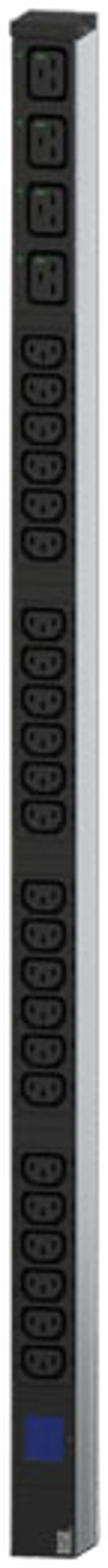 Bachmann PDU, Steckdosen, 24xDosen(C13)+4x(C19)->1ph Zuleitung 3,0m CEE 16A Stecker Blau, BN0500,