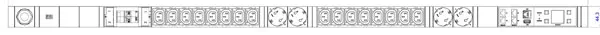 Bachmann PDU, Steckdosen, 16xDosen(C13)+ 4x(CEE7)+2xLS Strom 16A-> 1ph Zuleitung 3m mit Stecker CEE 32A blau, BN7500