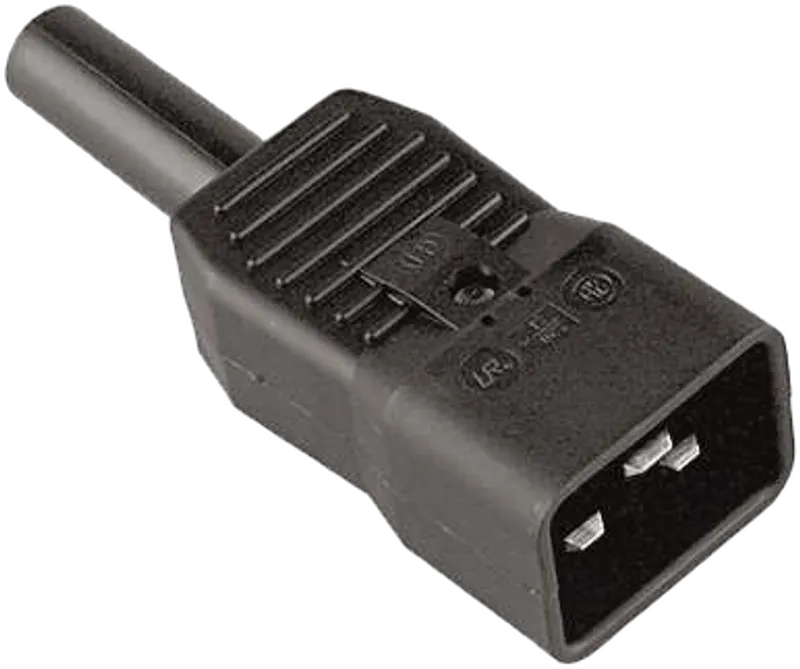 Bachmann Stecker Kaltgerätestecker C20 16A,250V, 70° C, schwarz