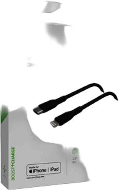 Belkin Lightning/USB-C Kabel ummantelt mfi 1m schwarz