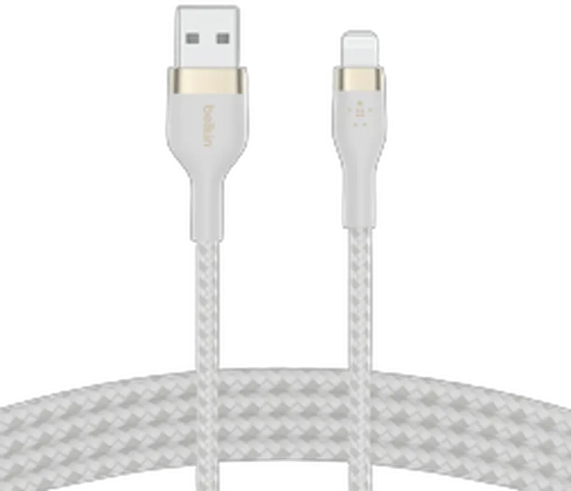 Belkin PRO Flex Lightning/USB-A Kabel, Apple zert., 2m, weiß