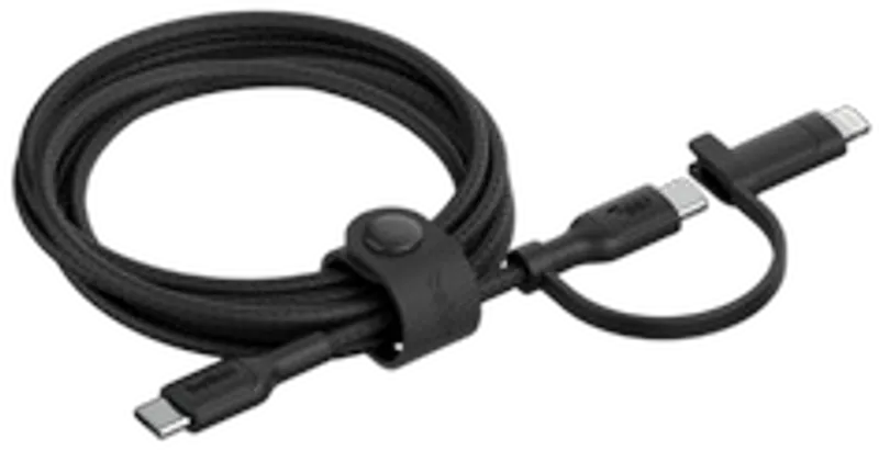 Belkin BOOST CHARGE 2-in-1-Kabel mit USB-C- und Lightning, blk