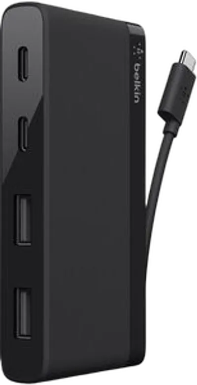 Belkin 4-Port USB-C Travel Hub (2x USB A, 2x USB C), schwarz