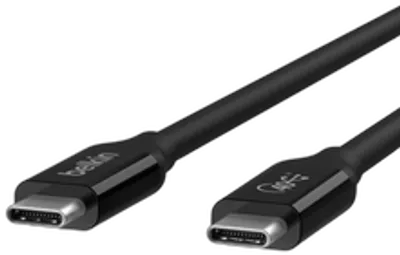 Belkin USB4 Kabel, USB-C/USB-C, 40 Gbit/s, 100W, 0.8m, schwarz