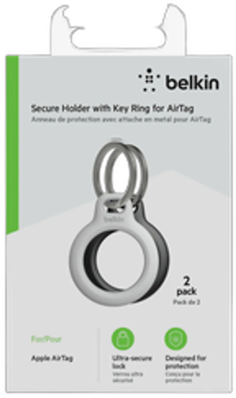 Belkin 2er-Pack Secure Holder für Apple AirTag, schwarz & weiß